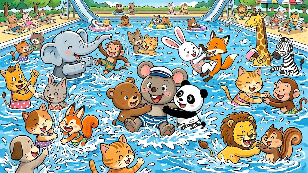 ドキッ！丸ごと水着 獣だらけの水泳大会 ポロリもあるよ！