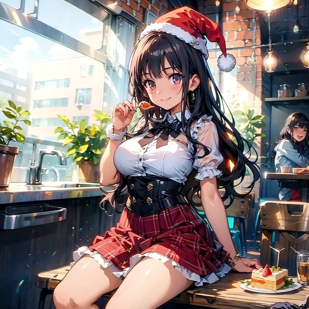 中華風のお店とケーキ