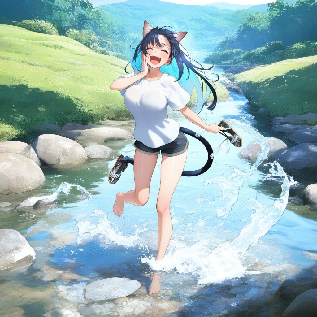 冷たくてきもちいーねー！
