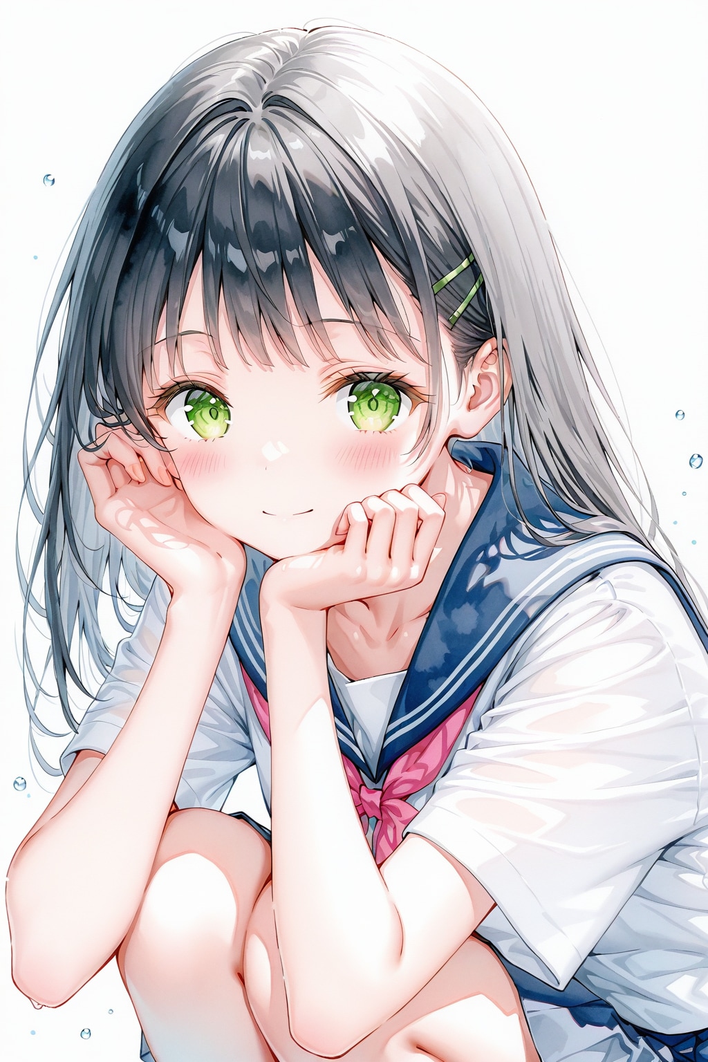 しゃがみ少女
