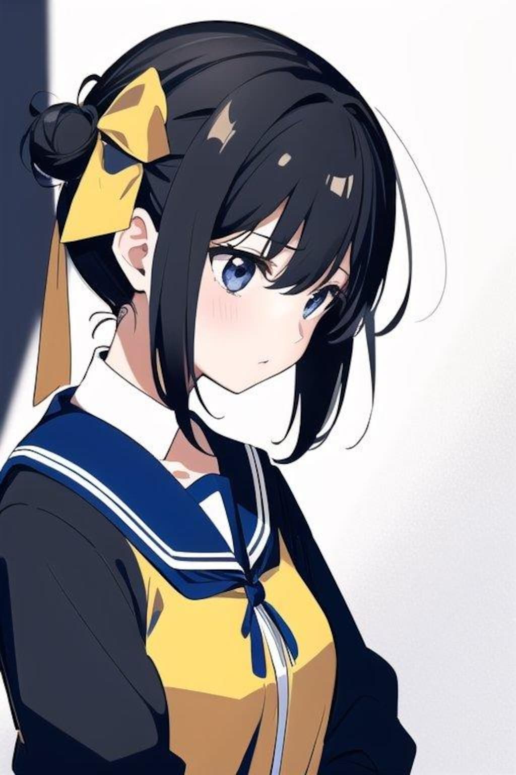 寂しそうな女子中学生