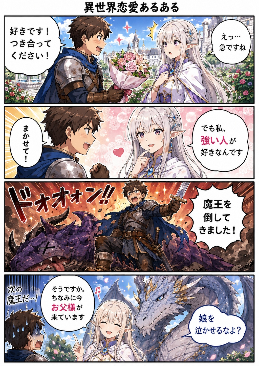 異世界で恋愛でギャグで4コマ！！！！