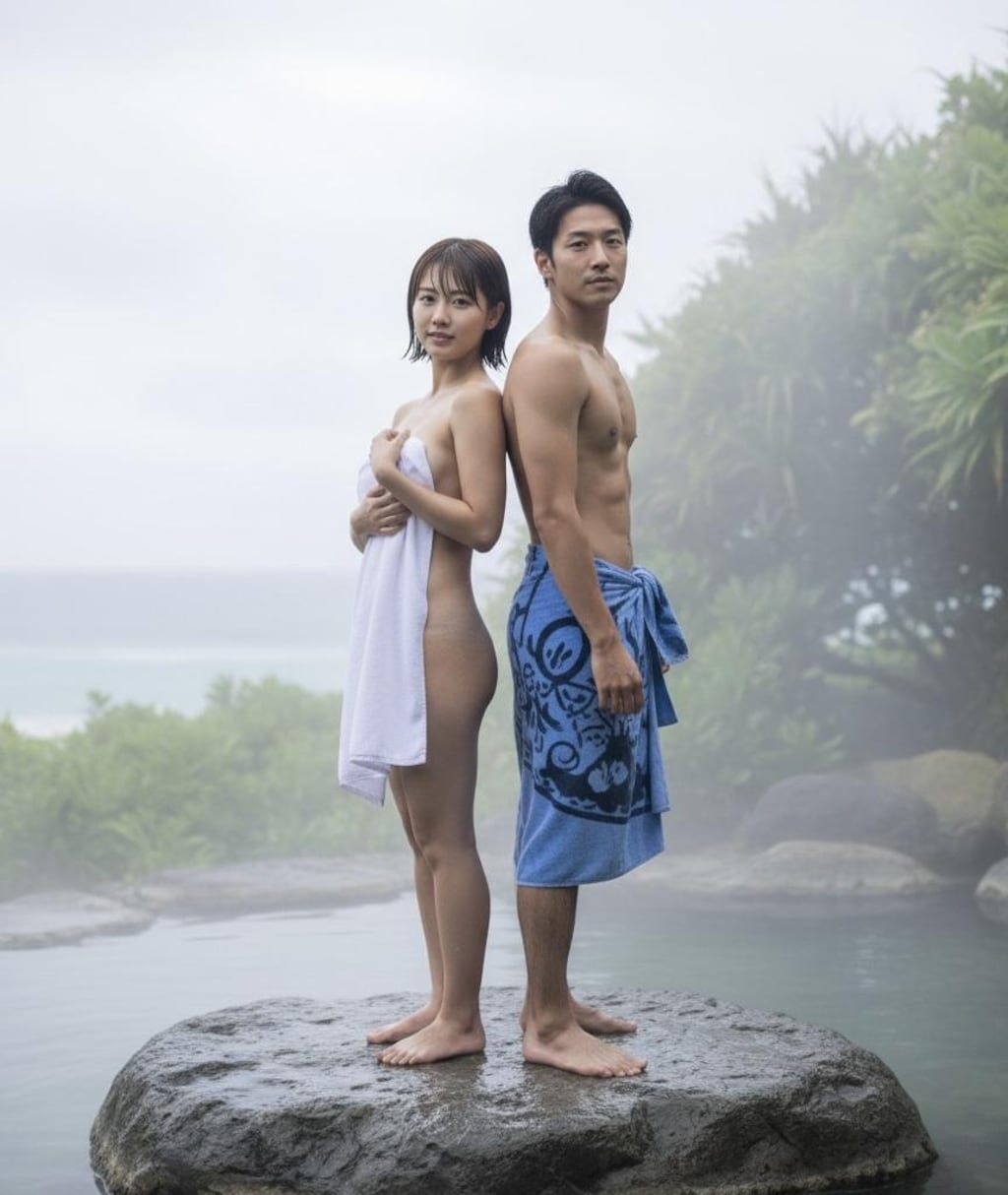 男友達と混浴したら、異性として認識し始めた。