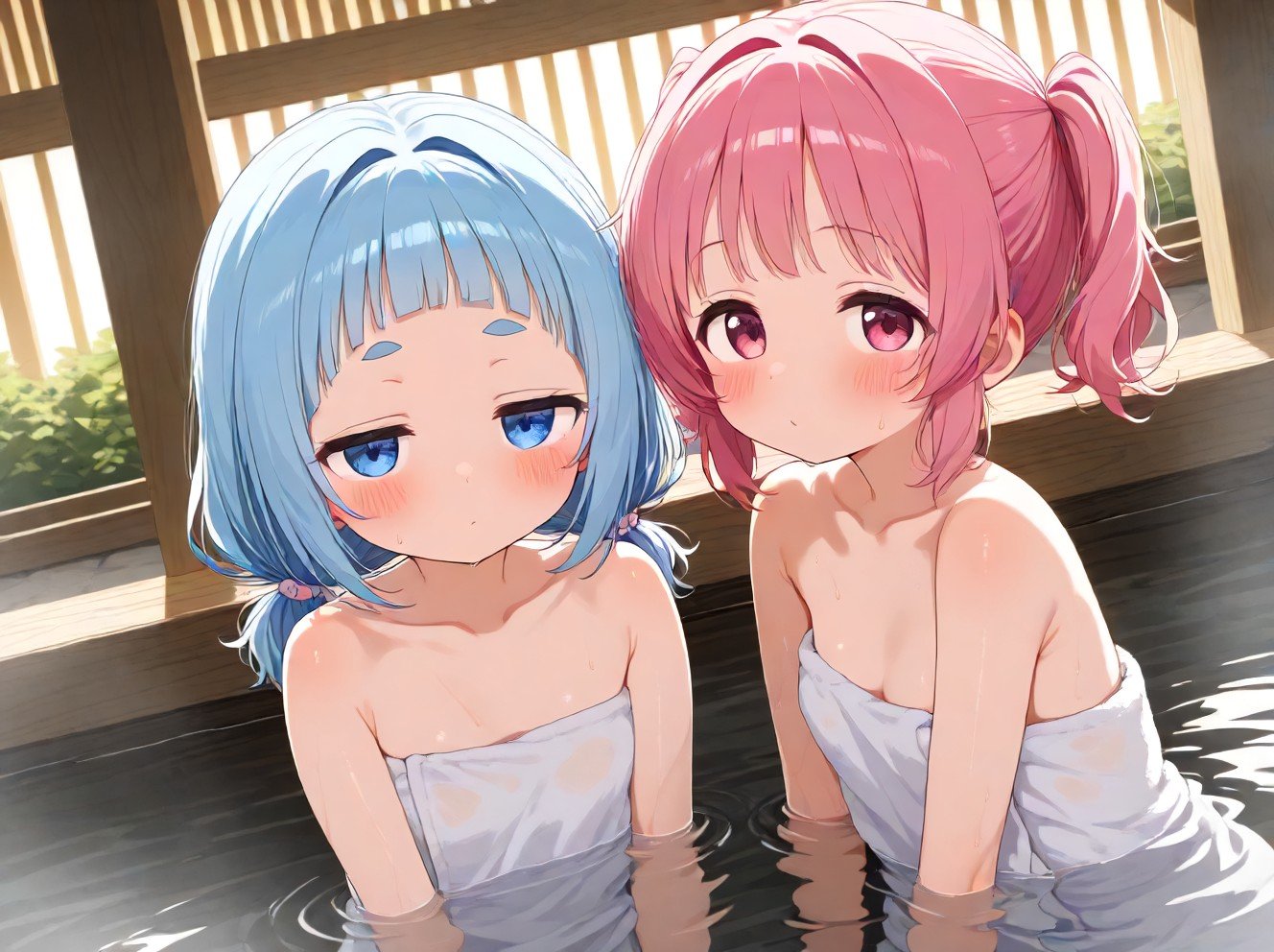 女の子達と温泉