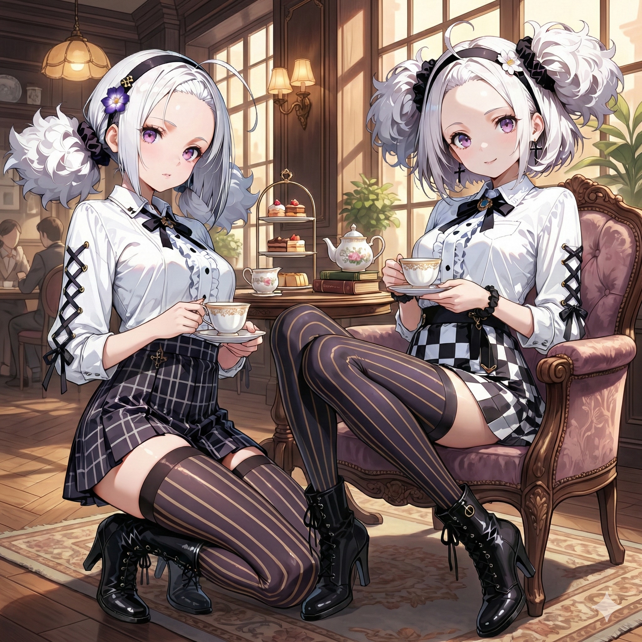 双子 | の人気AIイラスト・グラビア