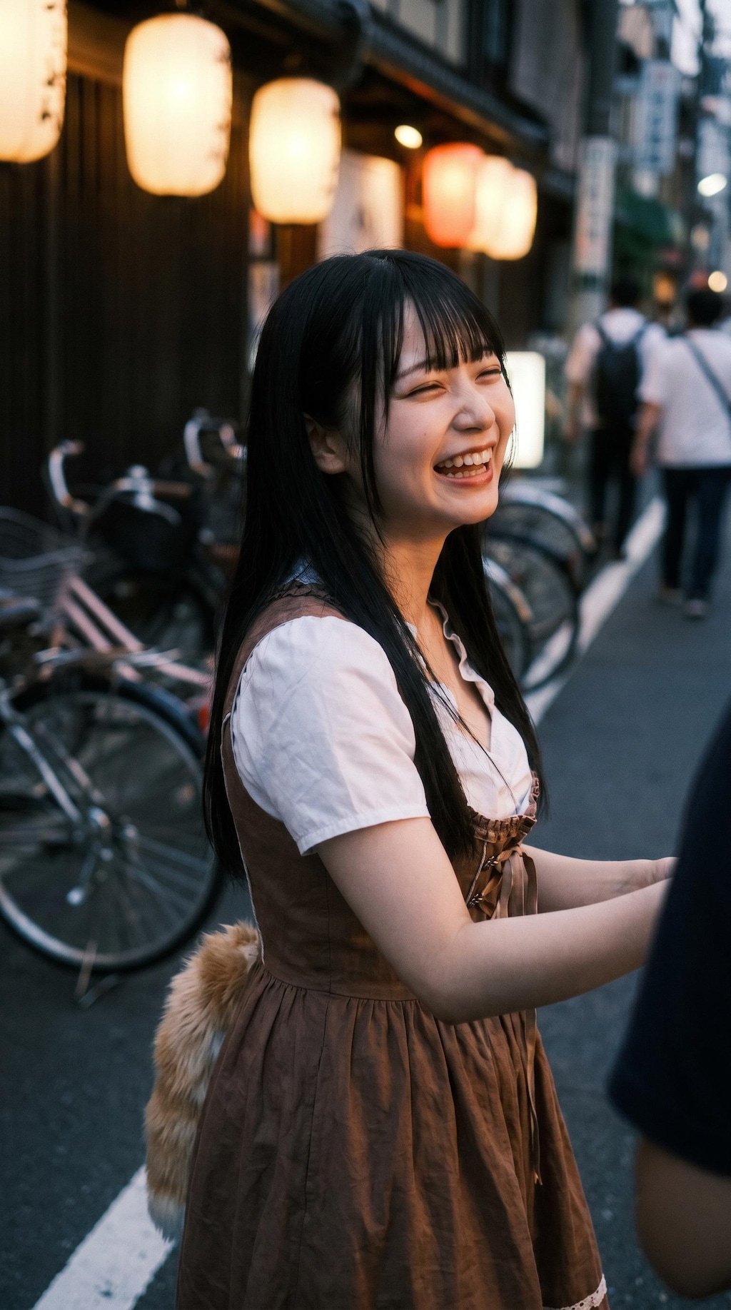 A Smile Lit by Lantern Streets