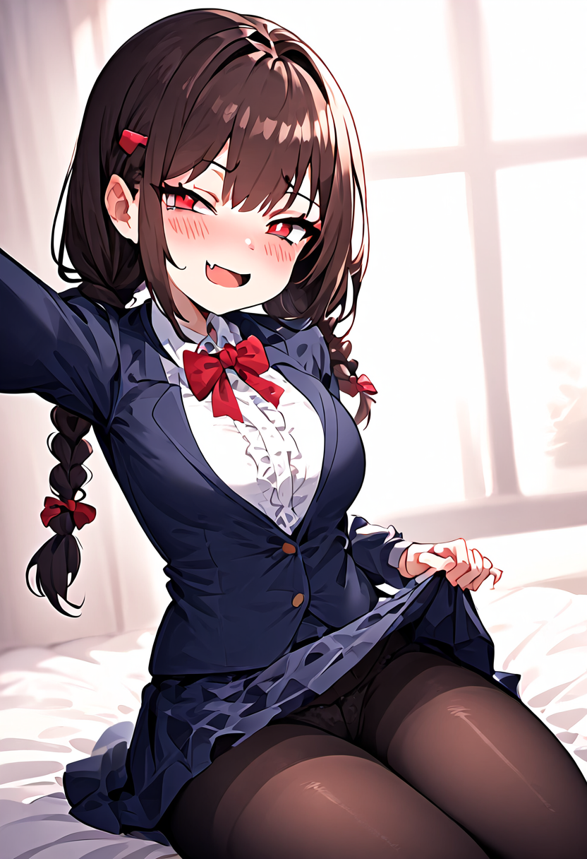 茜ちゃんによる黒タイツ自撮り