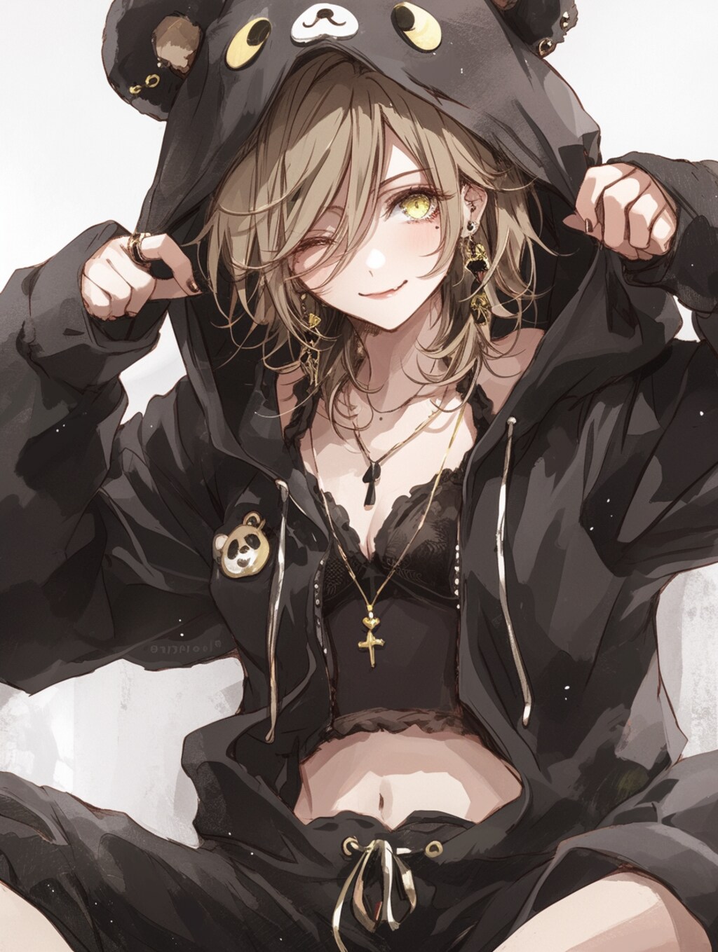 くま娘とピアス🐾