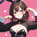 茶髪恥じらいバニーちゃん 2枚目