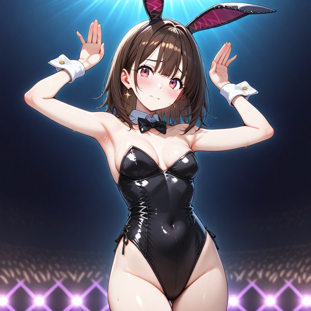 茶髪恥じらいバニーちゃん