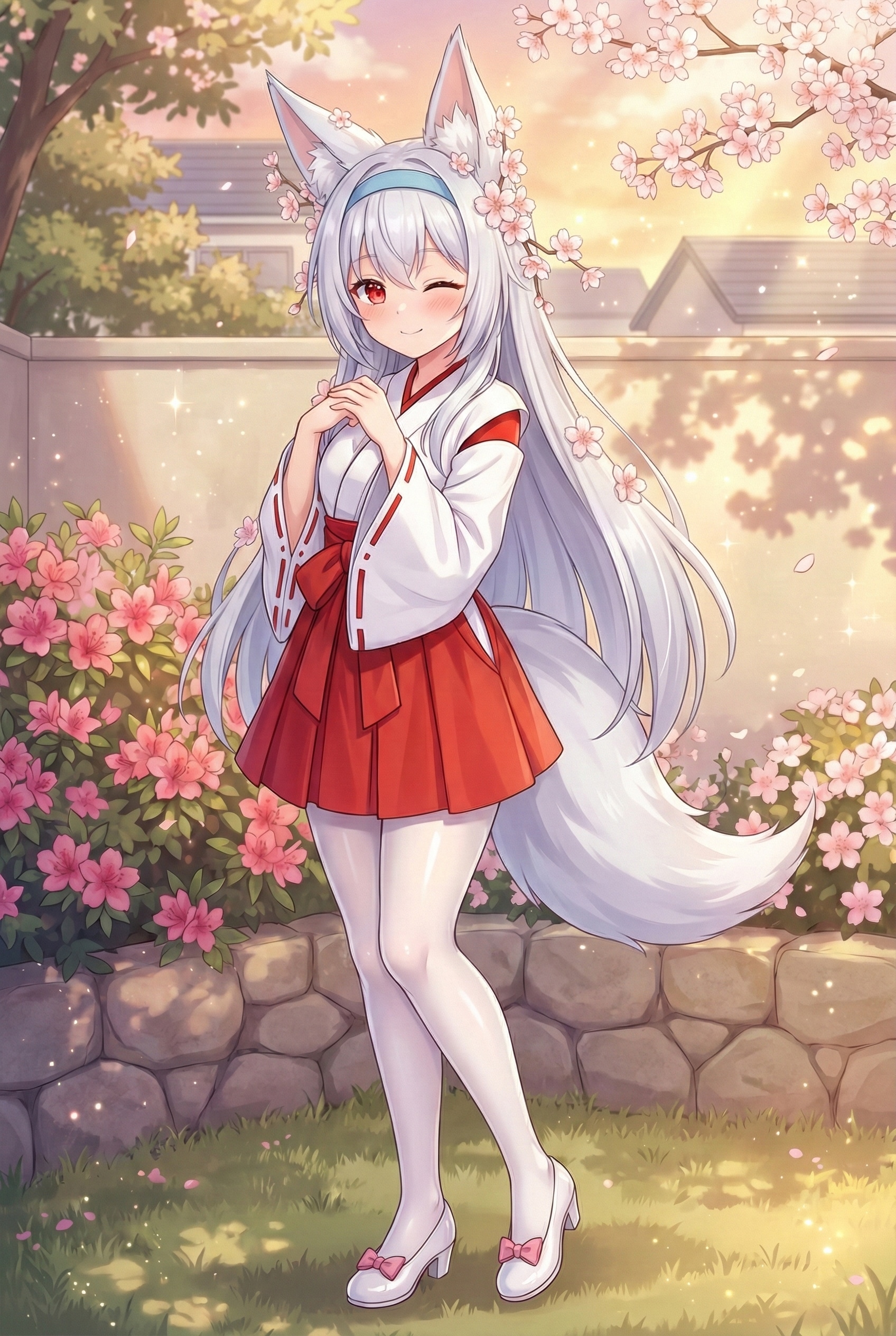 午後の庭角に佇む | の人気AIイラスト・グラビア