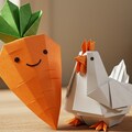 ペーパーアート人参さんと鶏 3枚目