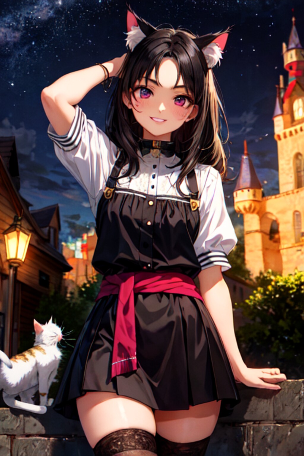 うちの子と猫のいる街(12枚)