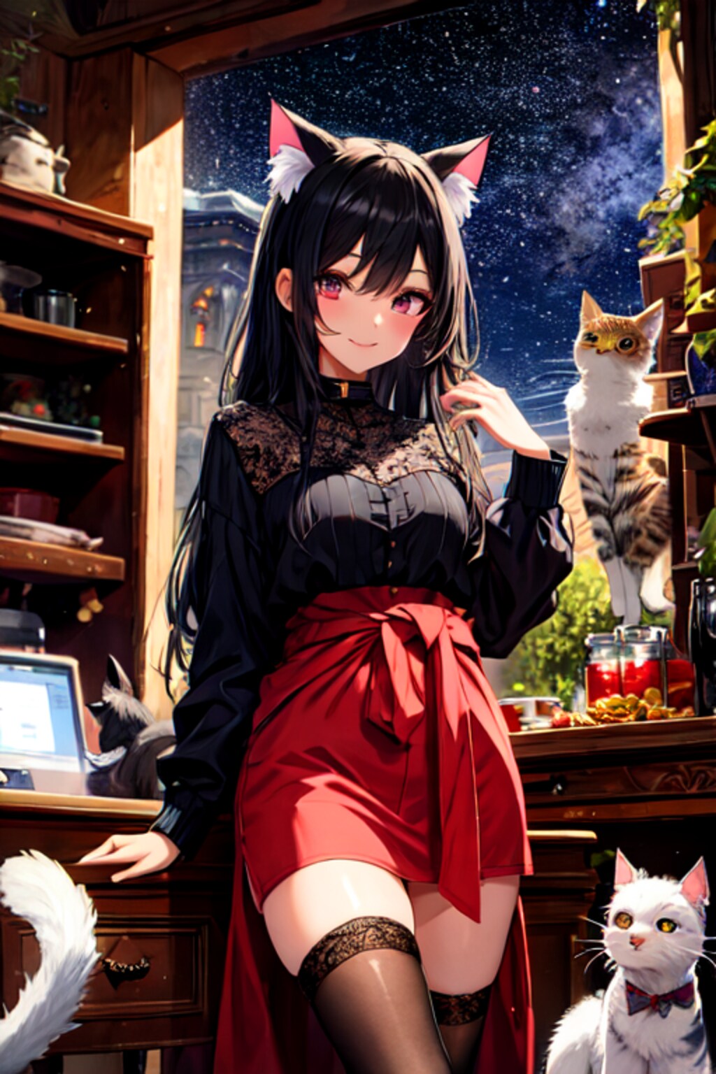 うちの子と猫のいる街(12枚)