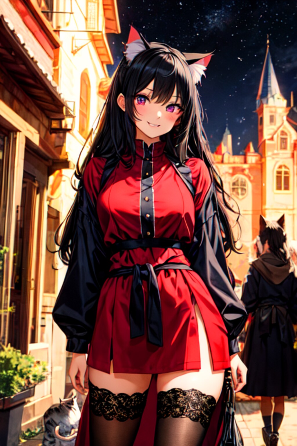 うちの子と猫のいる街(12枚)