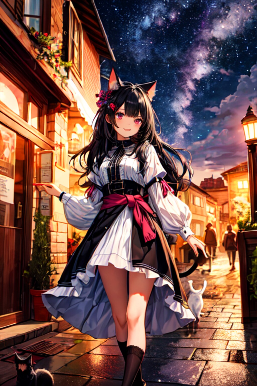 うちの子と猫のいる街(12枚)