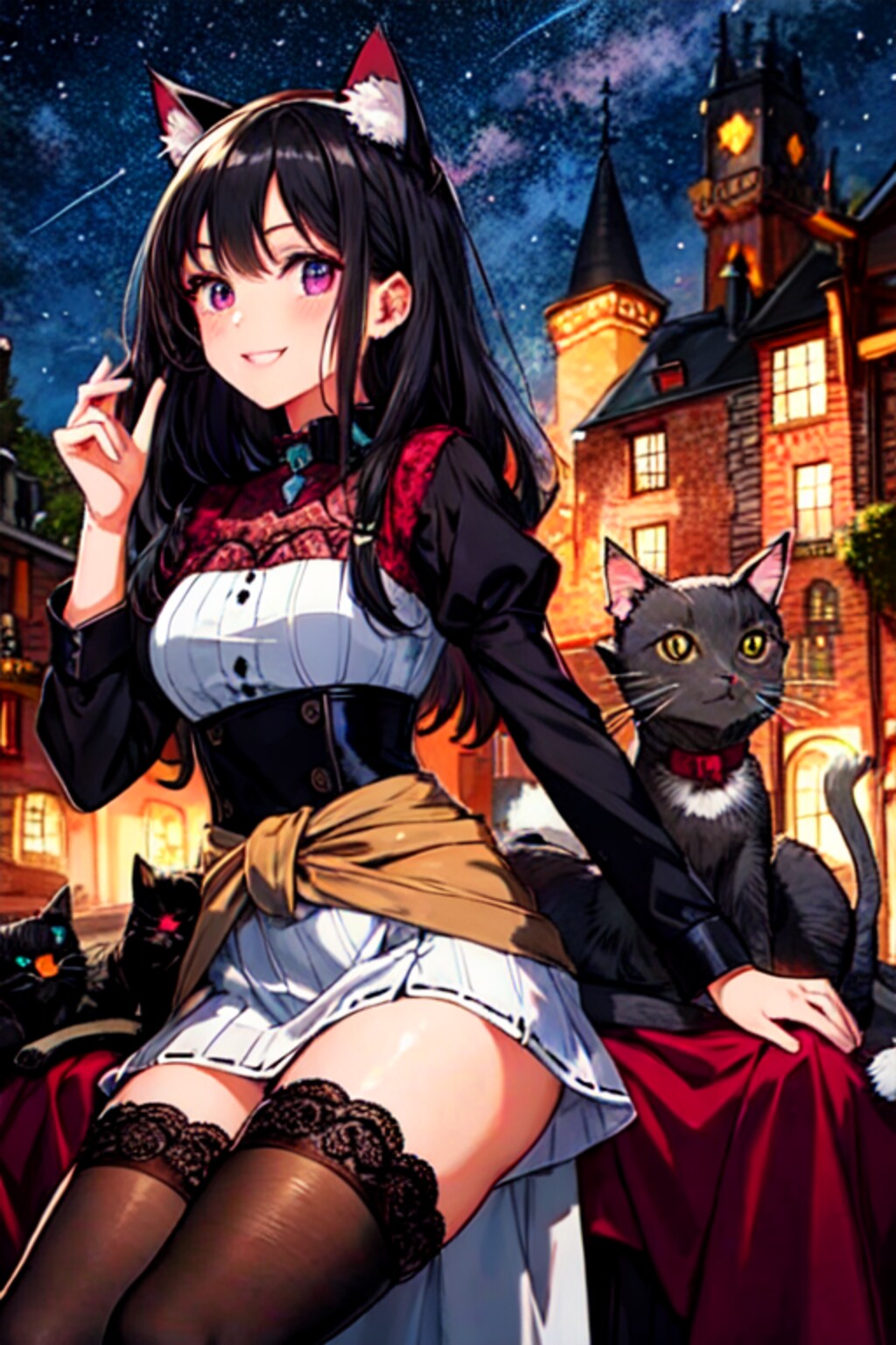 うちの子と猫のいる街(12枚)