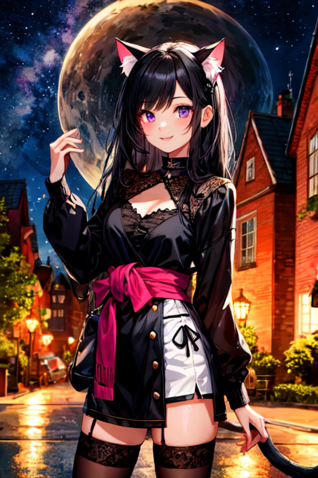 うちの子と猫のいる街(12枚)