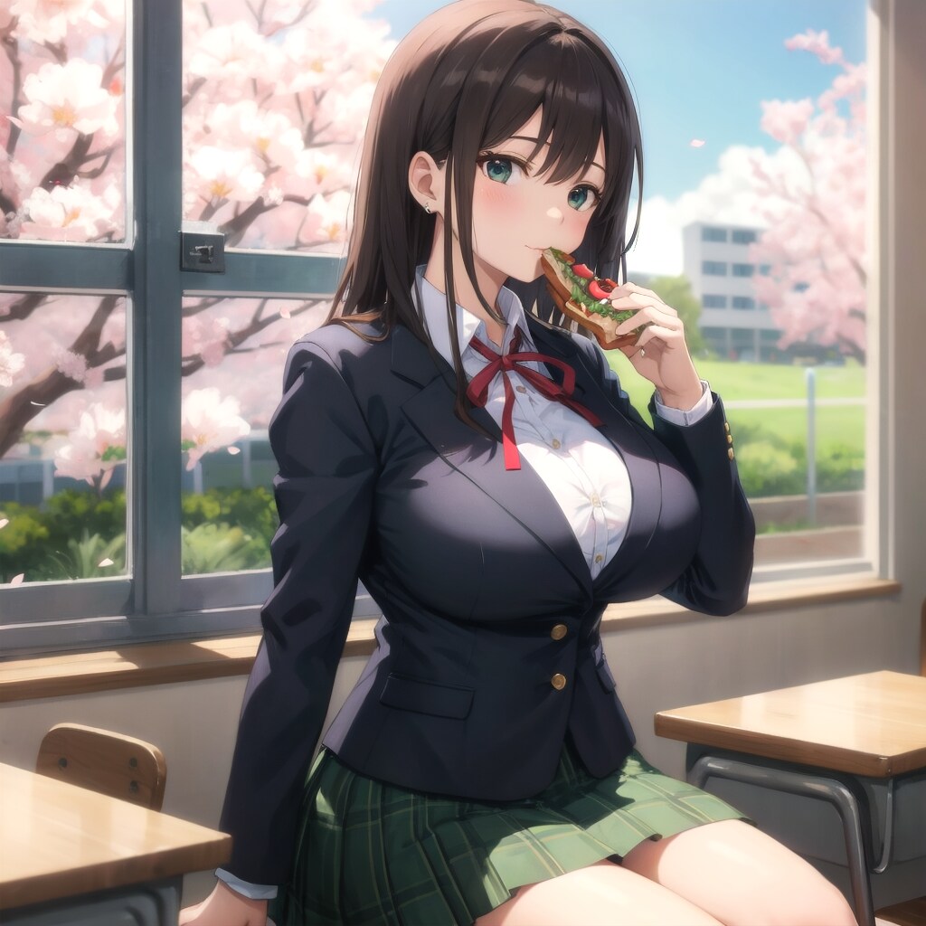 春の昼休み、ひとりの微笑み