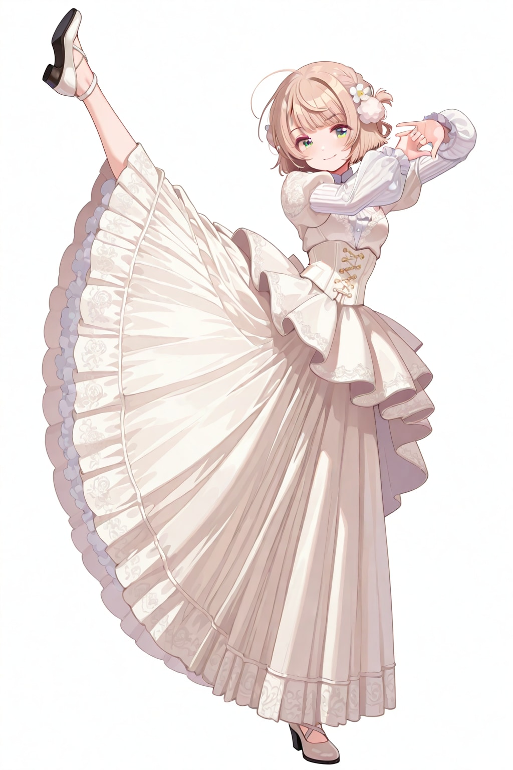 One day, Shigure Ui wears a wedding dress, and suddenly she kicks up as high as she could | の人気AIイラスト・グラビア