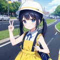 横断歩道渡ってる女の子 2枚目