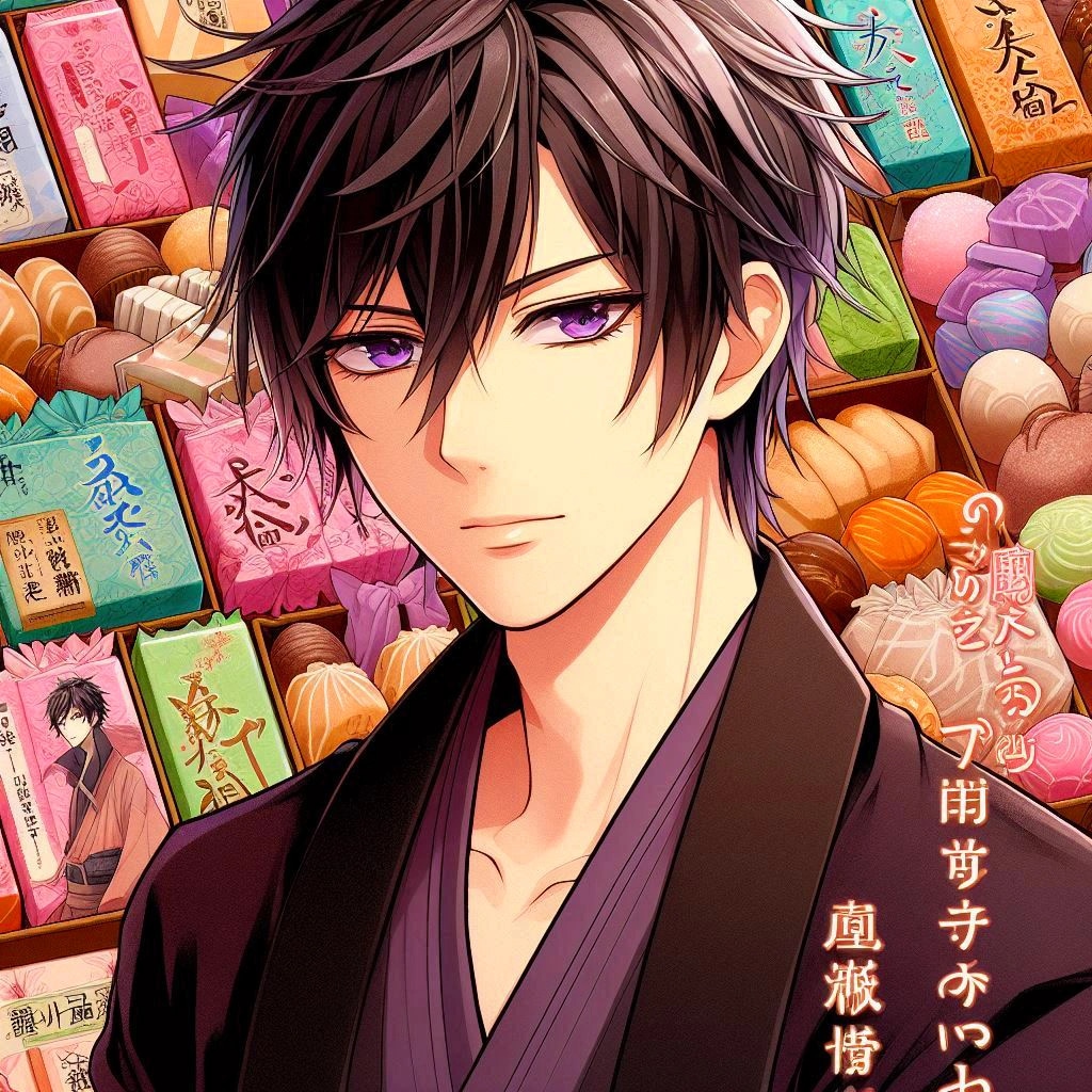 和菓子と黒髪短髪男性＊その1(9枚)