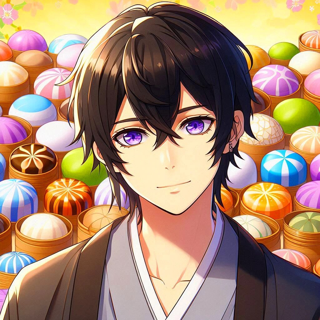 和菓子と黒髪短髪男性＊その1(9枚)