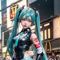 『ふらり！初音ミク！！』第二回はニューヨークのタイムズスクエア♪防衛は自己責任です。 2枚目