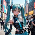 『ふらり！初音ミク！！』第二回はニューヨークのタイムズスクエア♪防衛は自己責任です。 3枚目