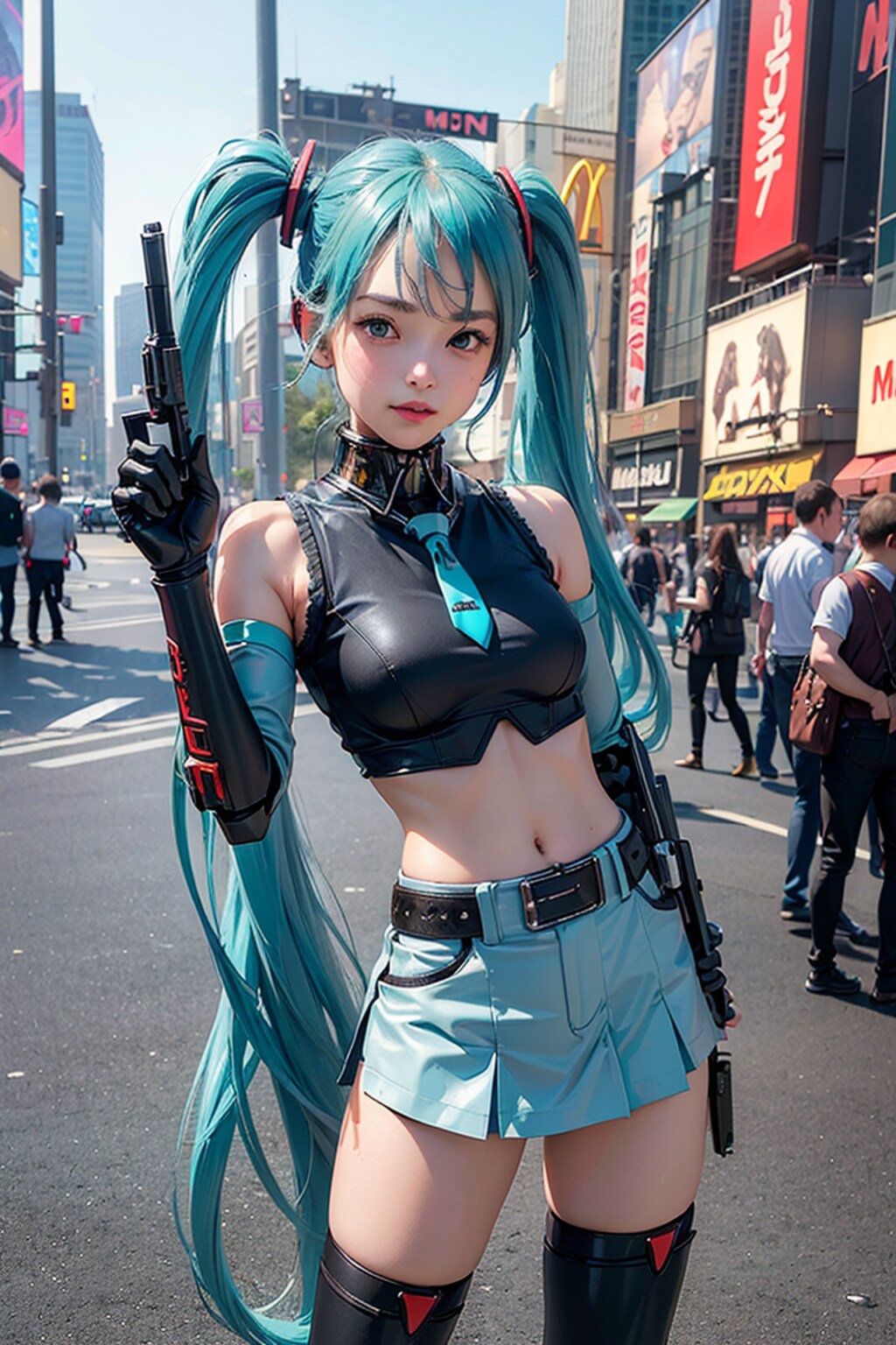 『ふらり！初音ミク！！』第二回はニューヨークのタイムズスクエア♪防衛は自己責任です。