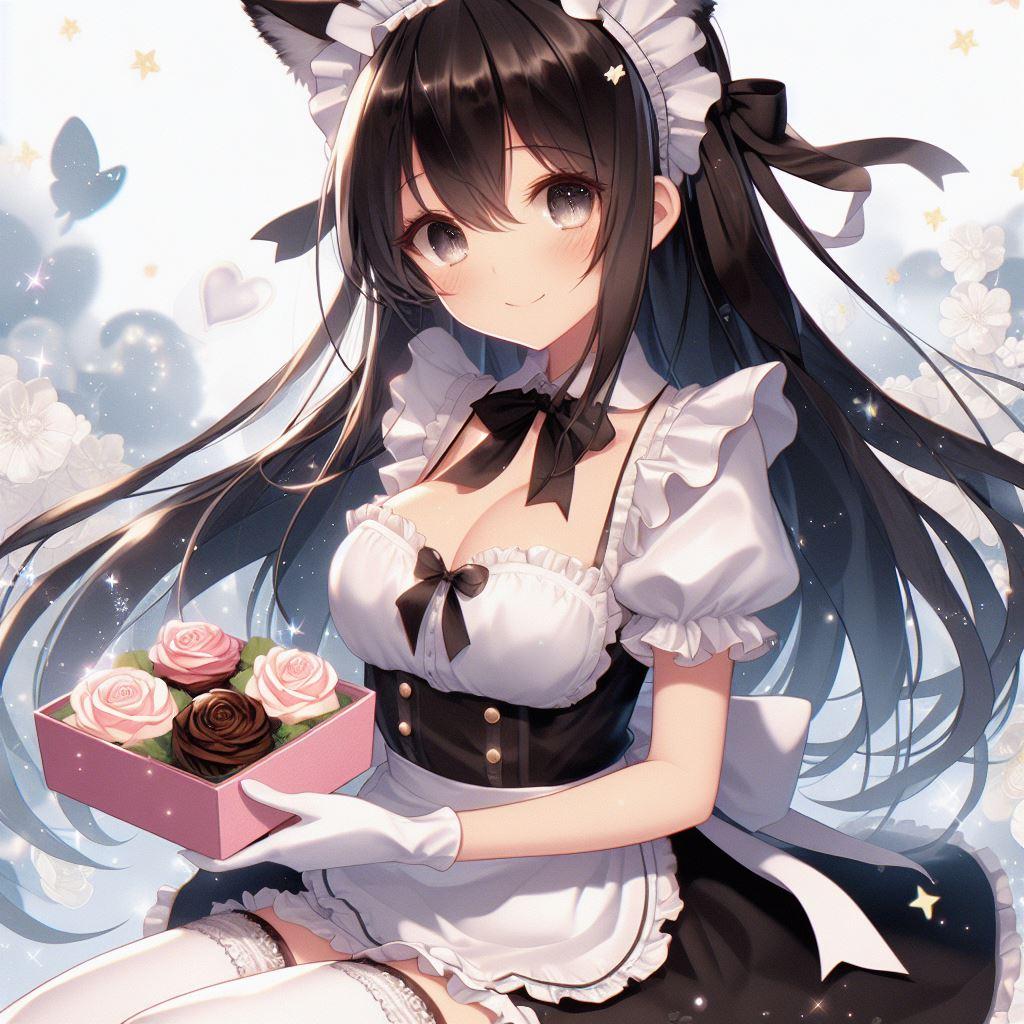 ケモ耳メイドのお手製バラチョコ