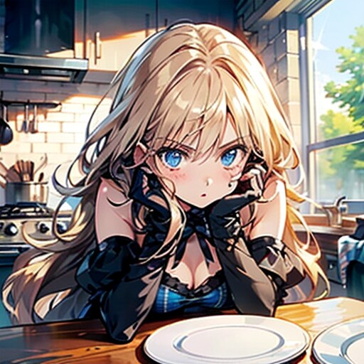 料理ができるのを待てない乙女