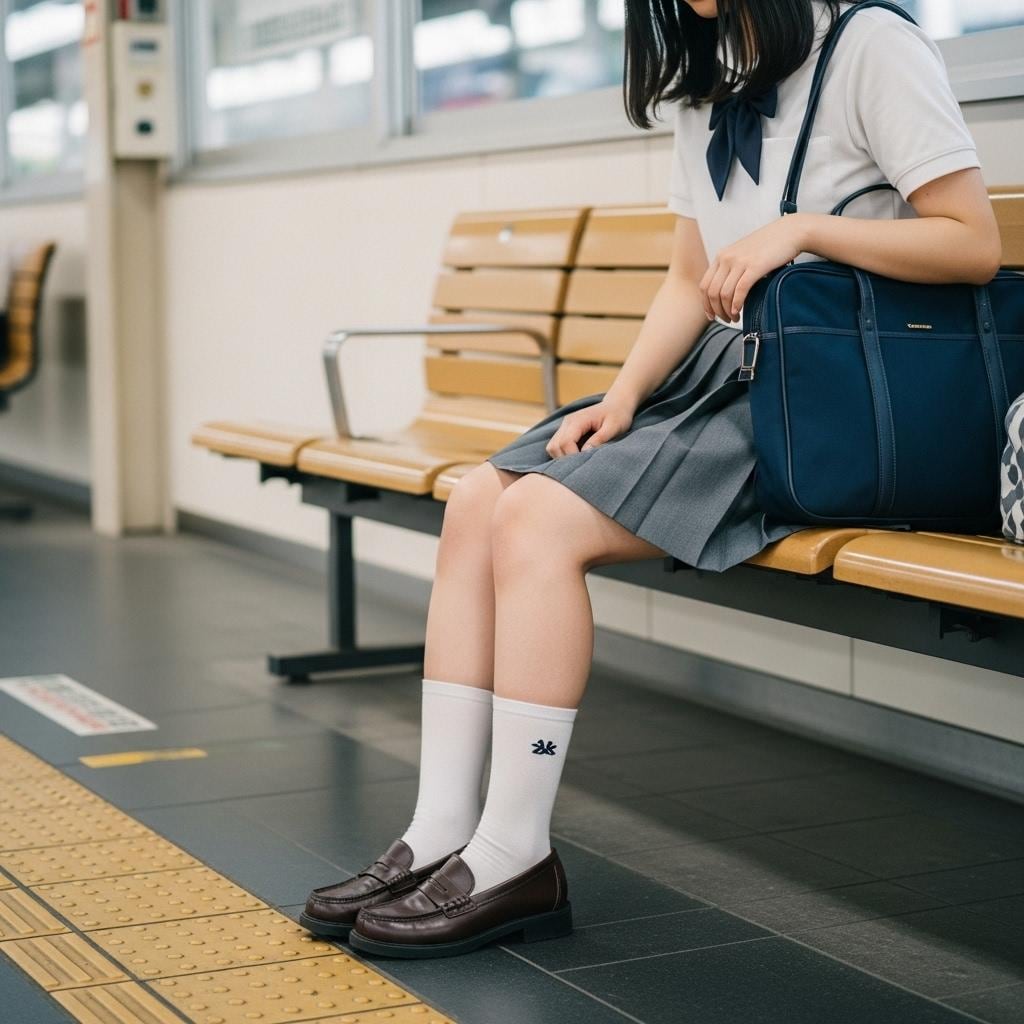 ＪＫの腳元　ホームで