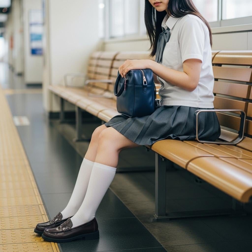 ＪＫの腳元　ホームで