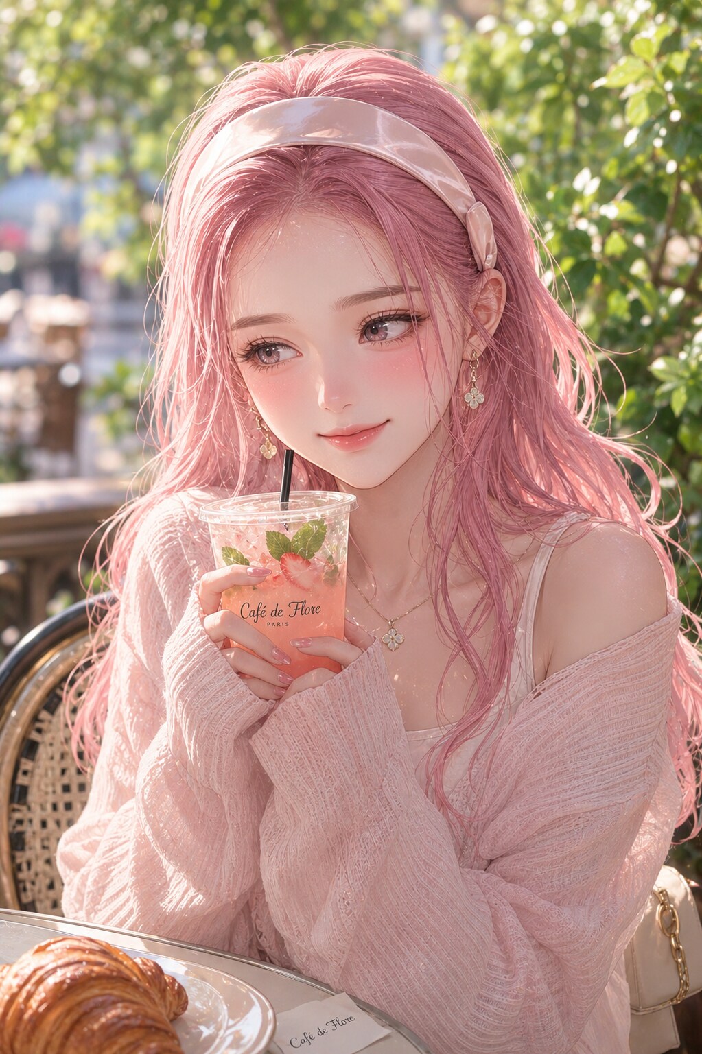 落果ちゃんは、おでこを見せて、次の獲物を誘い出す。