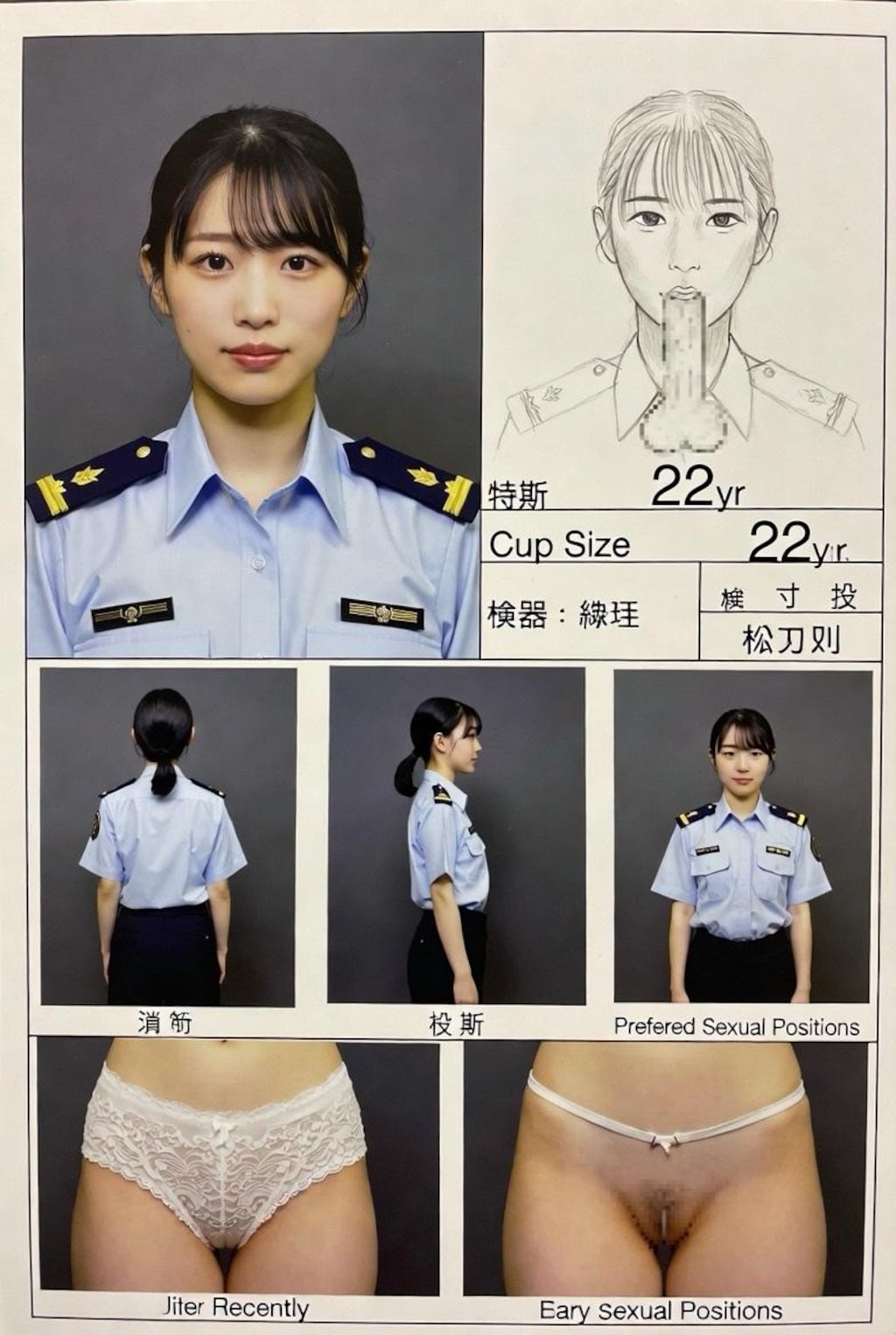 警察・警備員採用に伴う人事の手元の資料(変態人事部シリーズ)