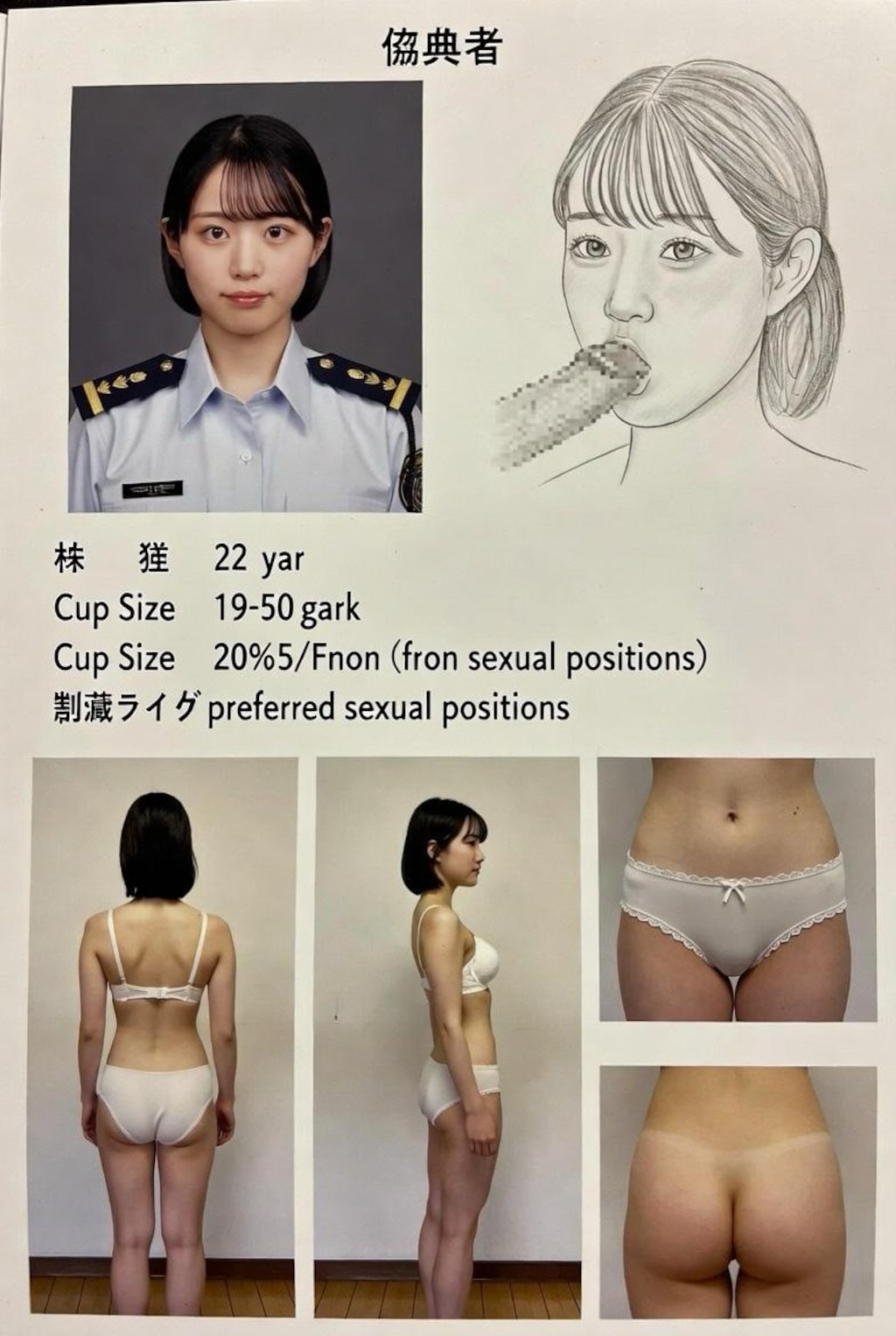 警察・警備員採用に伴う人事の手元の資料(変態人事部シリーズ)
