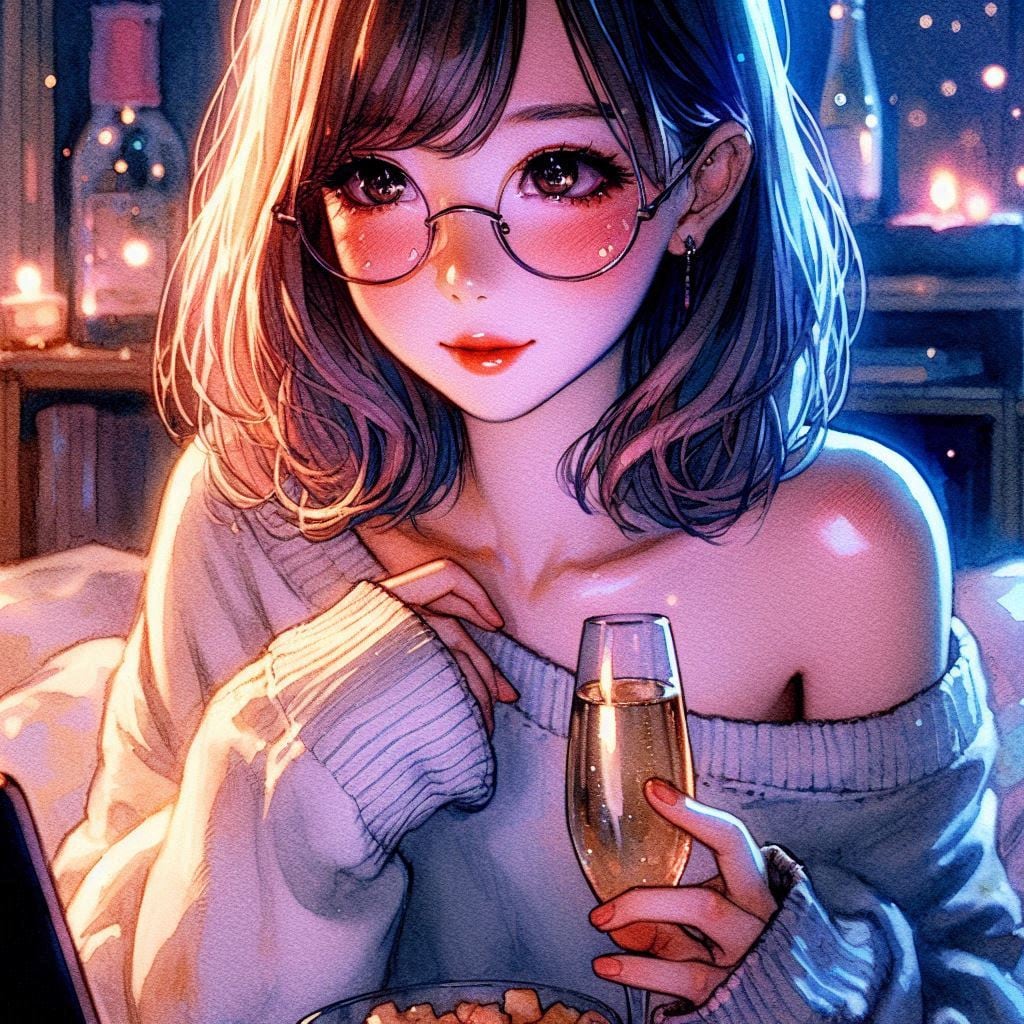 宅飲み | の人気AIイラスト・グラビア