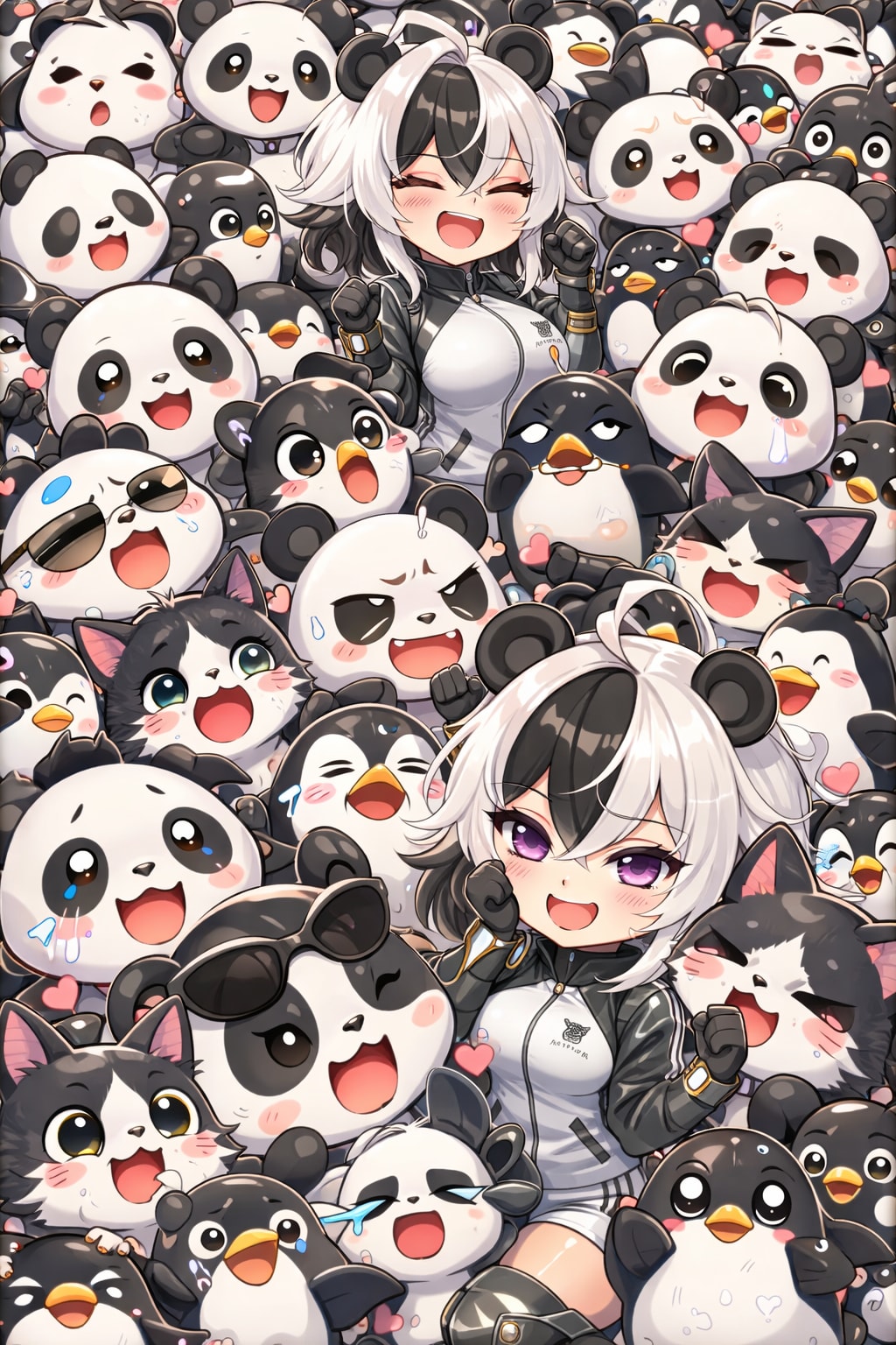 白と黒のアンサンブル