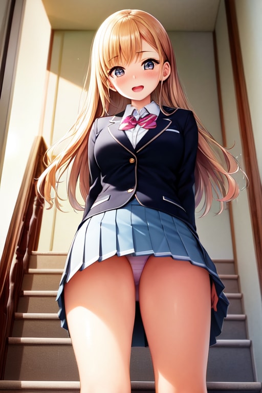 女子高生のパンチラ（前）