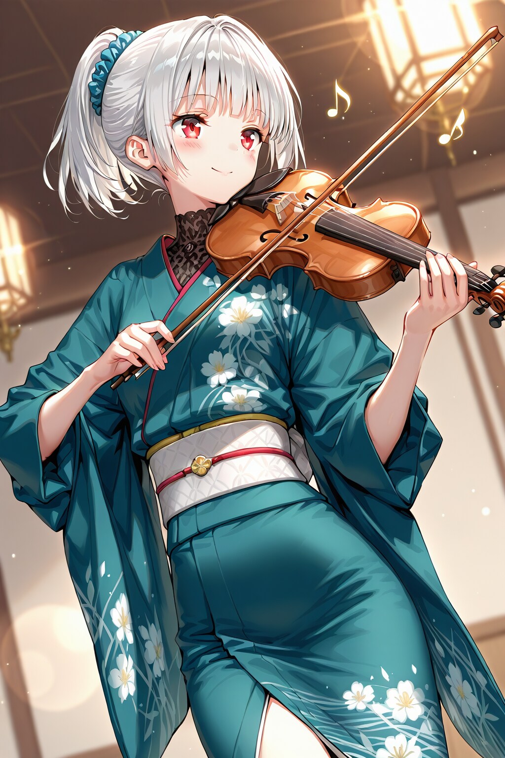 ヴァイオリンと雛菊ちゃん