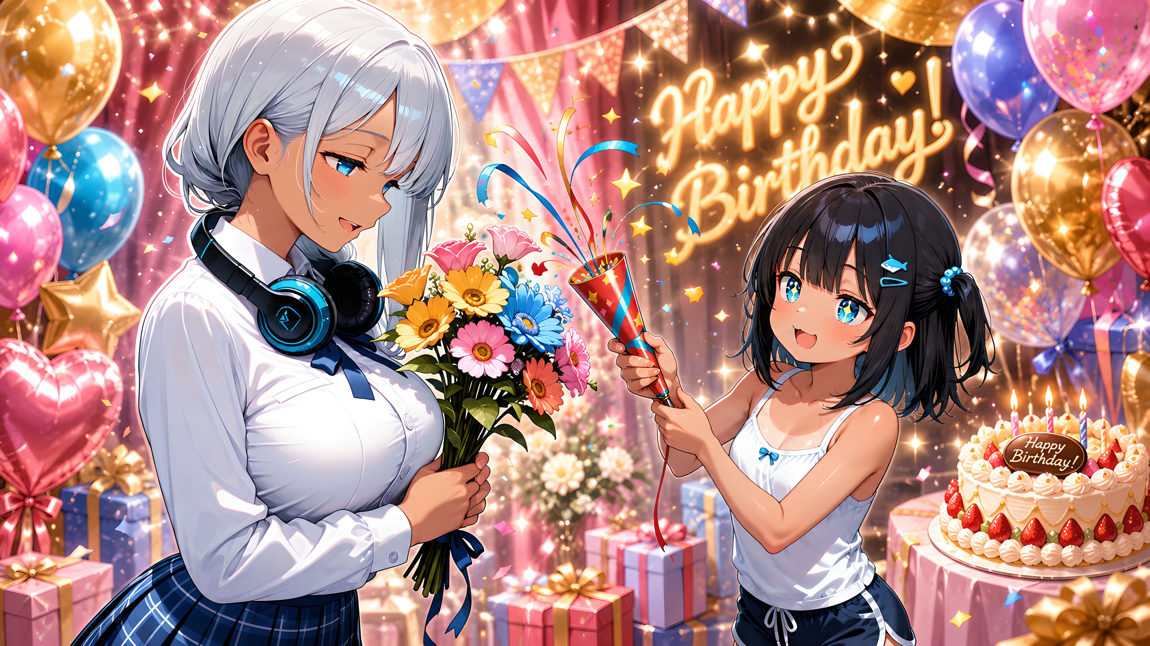 【誕生日FA】ハッピーバースデー ルミさん🎉 | の人気AIイラスト・グラビア