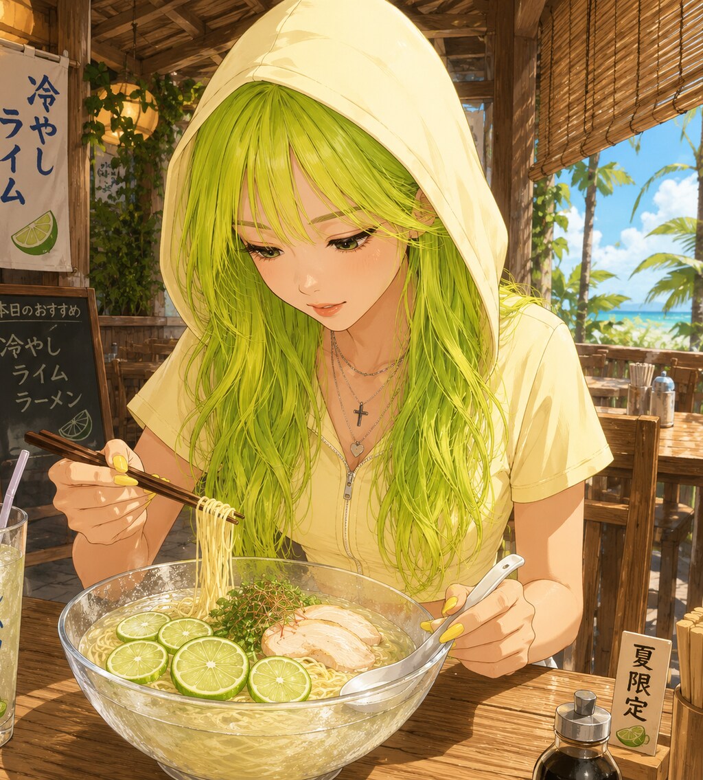 冷やしラーメン（ライムちゃん🍋‍🟩）