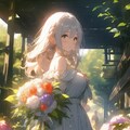 少女と花 7枚目