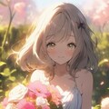 少女と花 9枚目