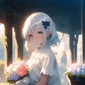 少女と花 4枚目