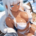 ねえ…この美しい雪景色と、私の白い下着…どっちがあなたの目を惹くのかしら？ 7枚目