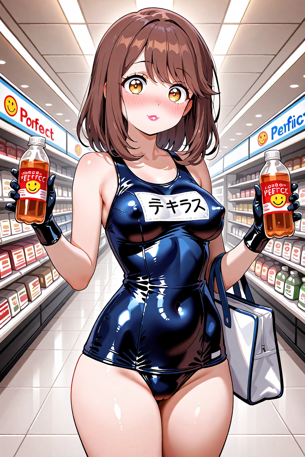 スク水の椎名心実とショッピングモール(ちちぷい版)