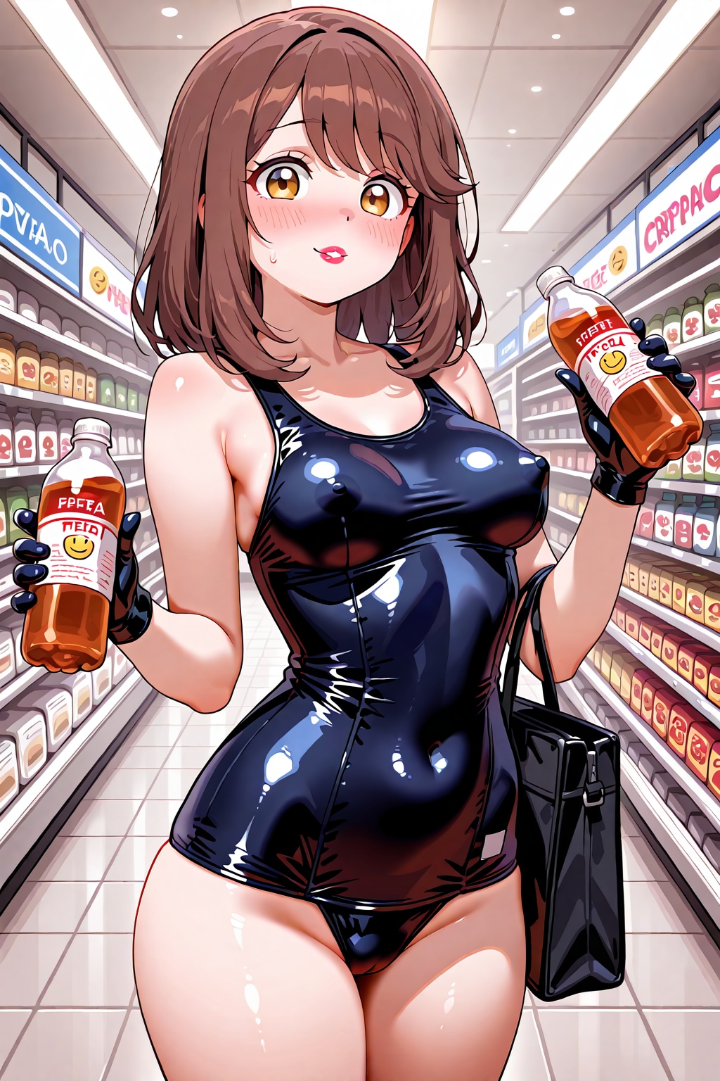 スク水の椎名心実とショッピングモール(ちちぷい版)