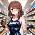 スク水の椎名心実とショッピングモール(ちちぷい版) 3枚目